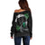 Ireland Viking Drakkar Off Shoulder Sweater Viking Blood - Wonder Print Shop