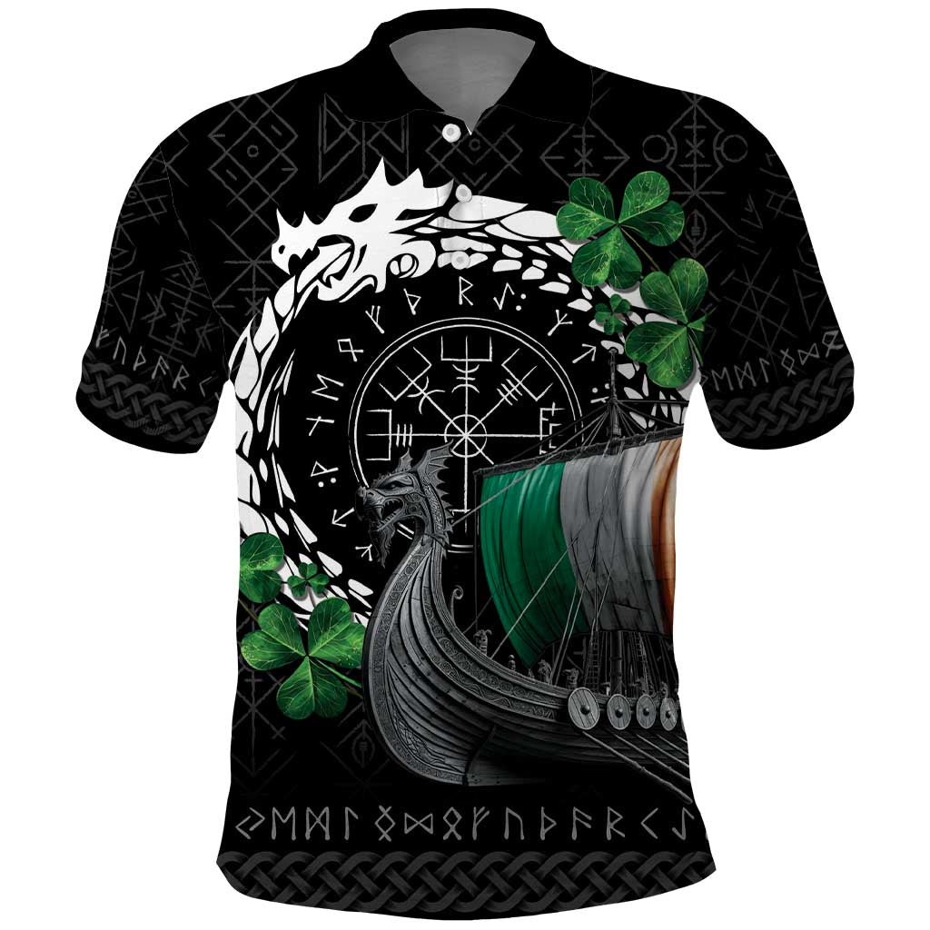 Ireland Viking Drakkar Polo Shirt Viking Blood - Wonder Print Shop