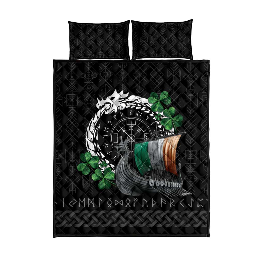 Ireland Viking Drakkar Quilt Bed Set Viking Blood - Wonder Print Shop