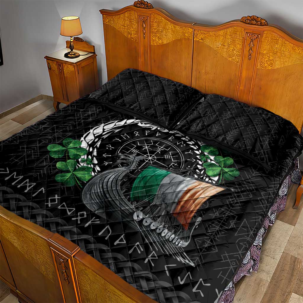 Ireland Viking Drakkar Quilt Bed Set Viking Blood - Wonder Print Shop