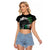 Ireland Viking Drakkar Raglan Cropped T Shirt Viking Blood - Wonder Print Shop