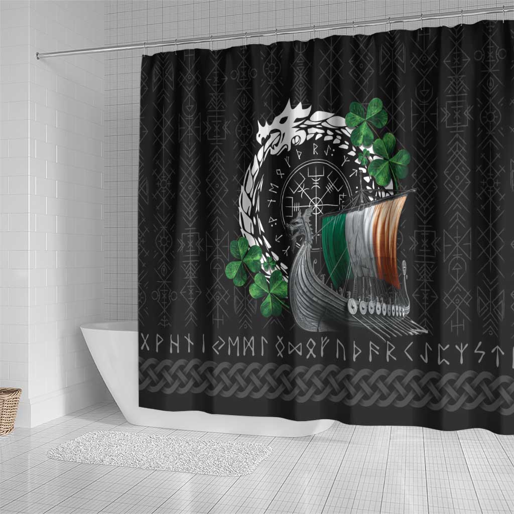 Ireland Viking Drakkar Shower Curtain Viking Blood - Wonder Print Shop