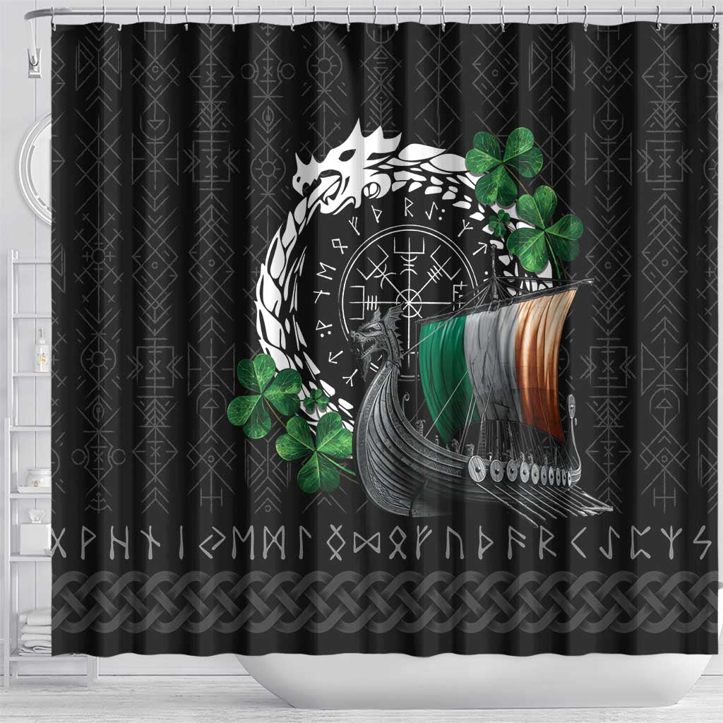 Ireland Viking Drakkar Shower Curtain Viking Blood - Wonder Print Shop