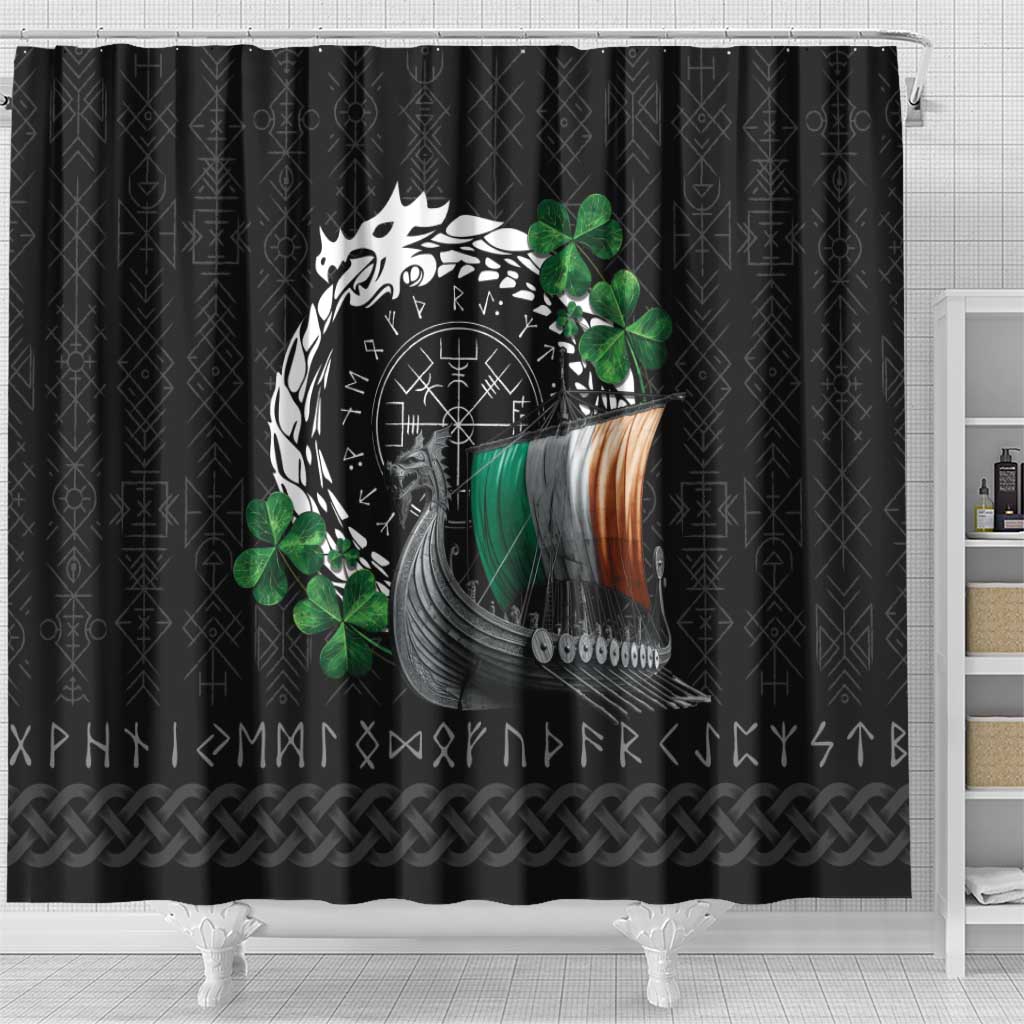 Ireland Viking Drakkar Shower Curtain Viking Blood - Wonder Print Shop