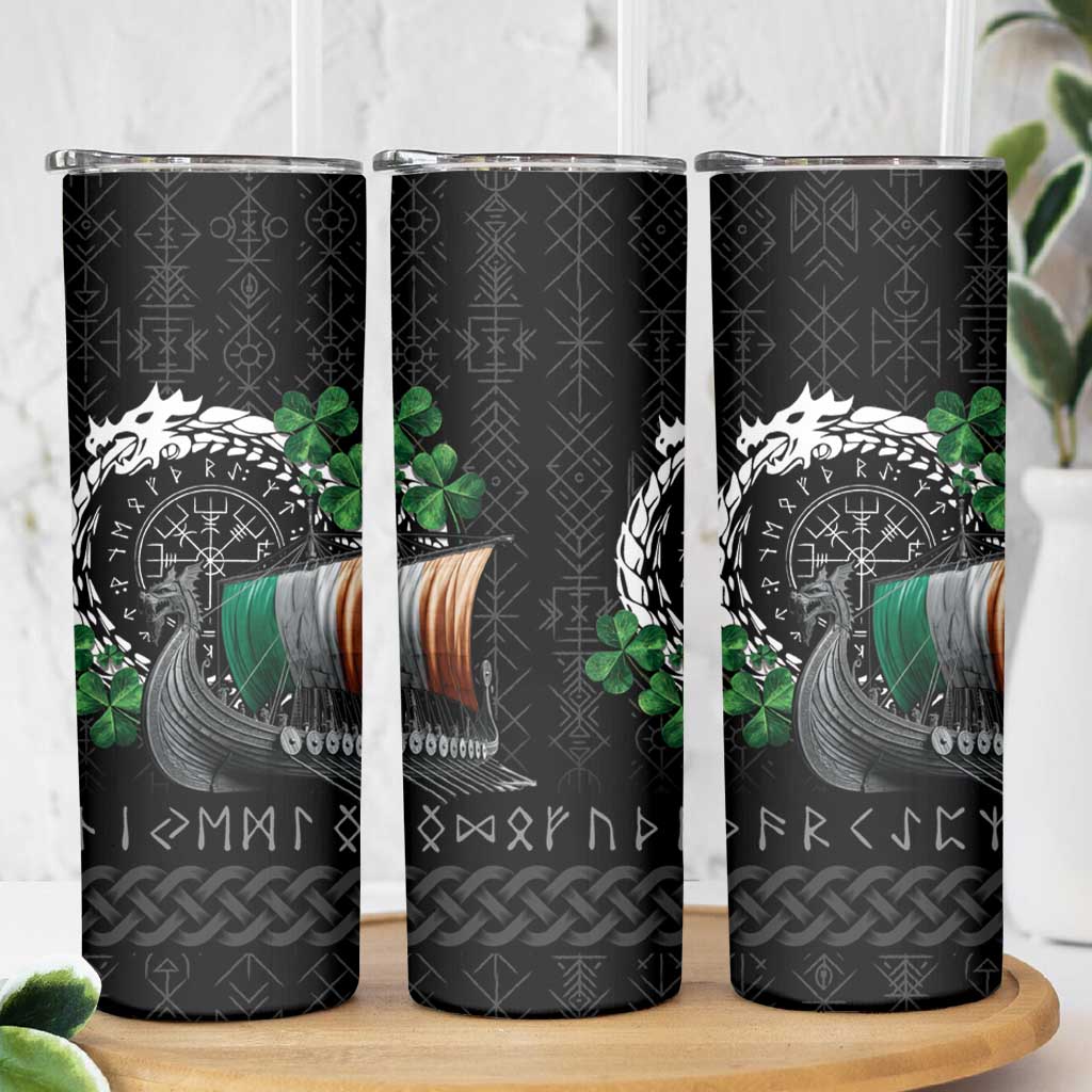 Ireland Viking Drakkar Skinny Tumbler Viking Blood - Wonder Print Shop