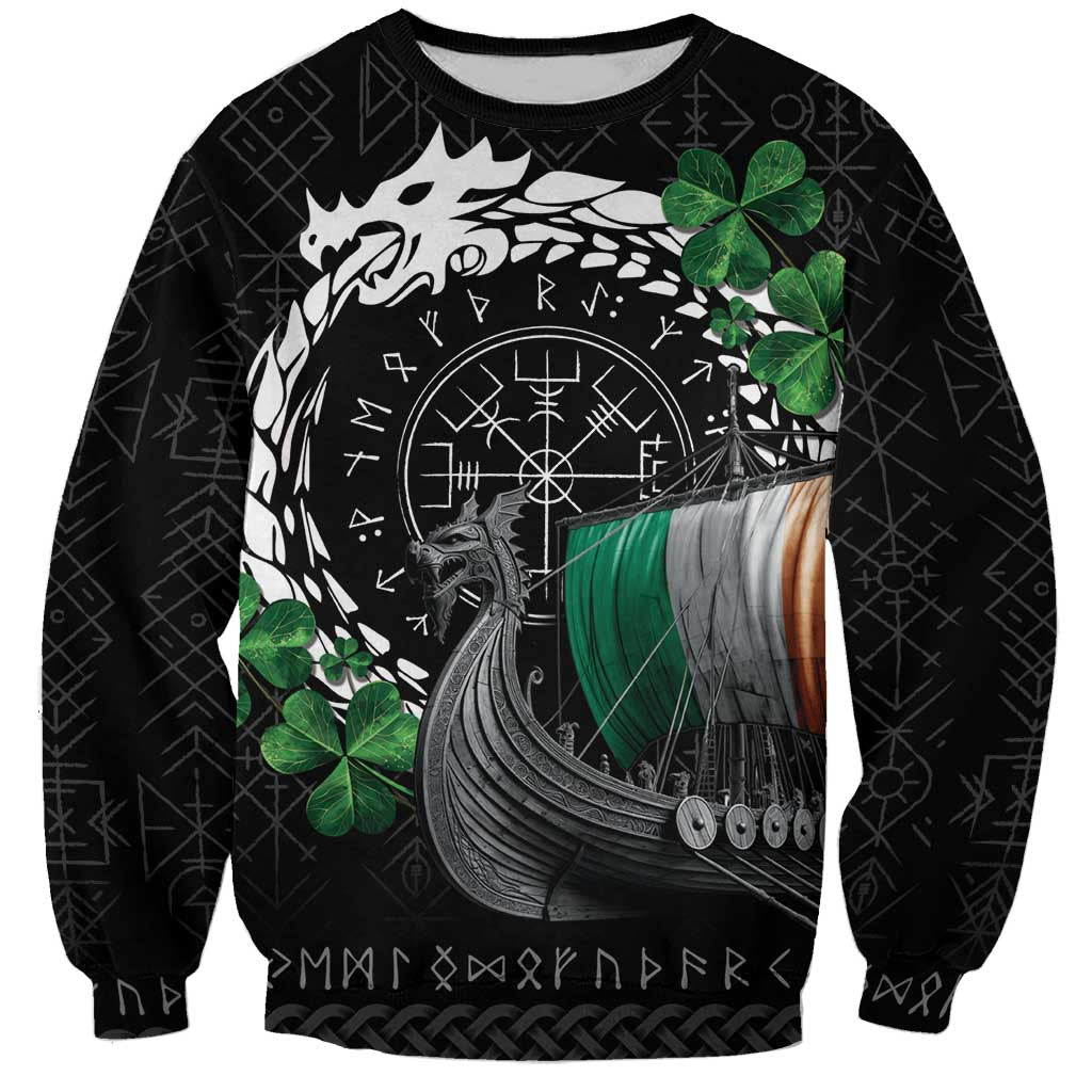 Ireland Viking Drakkar Sweatshirt Viking Blood - Wonder Print Shop
