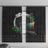 Ireland Viking Drakkar Window Curtain Viking Blood - Wonder Print Shop