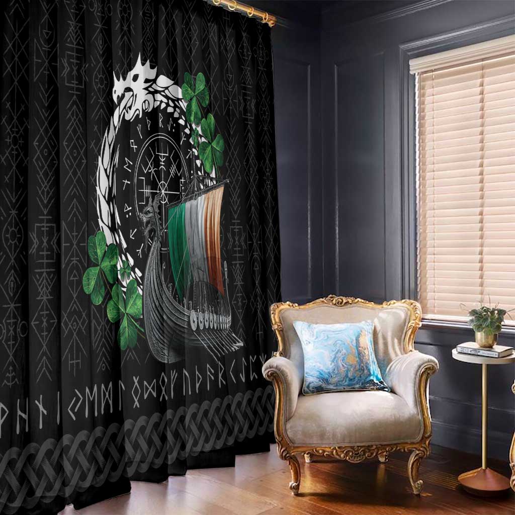 Ireland Viking Drakkar Window Curtain Viking Blood - Wonder Print Shop