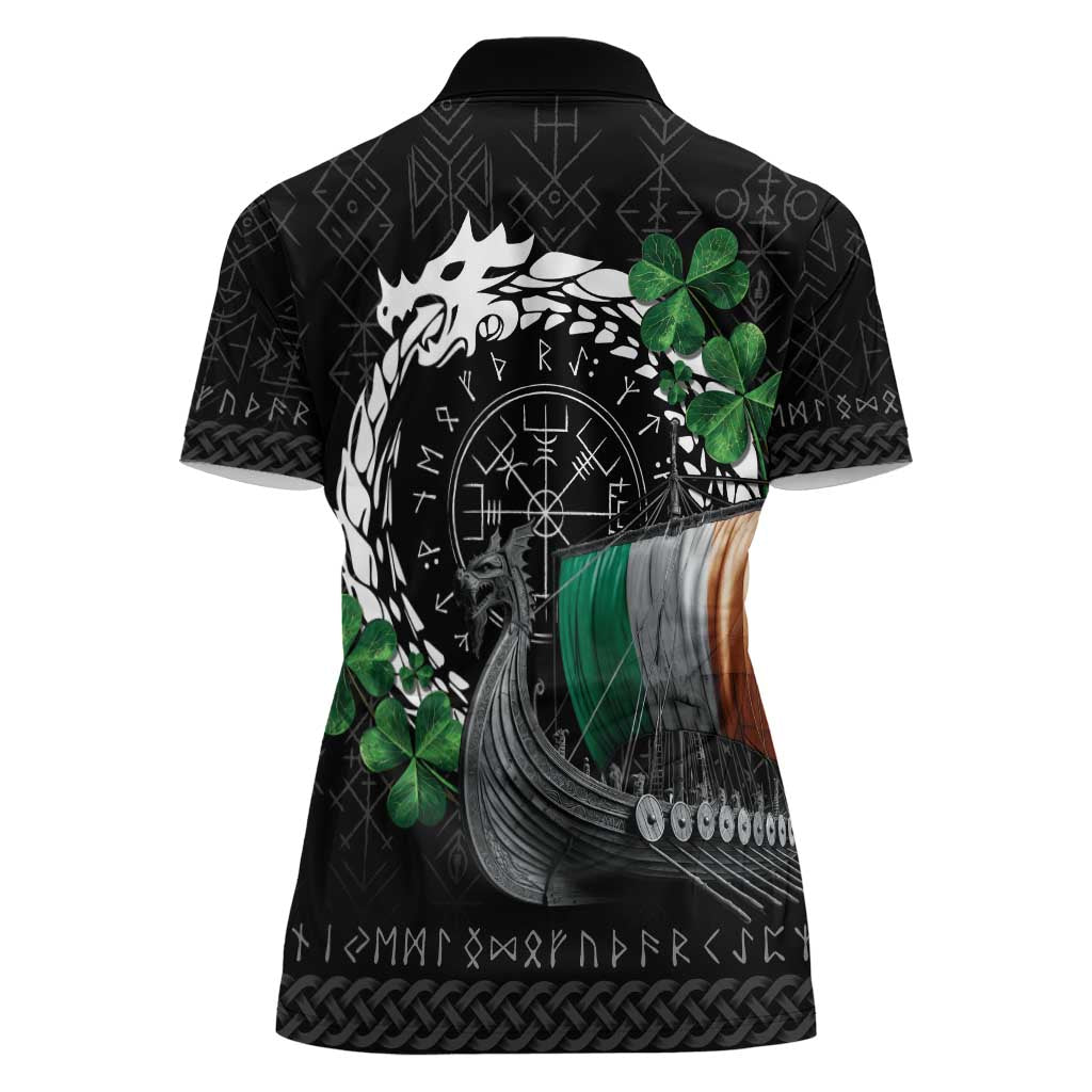 Ireland Viking Drakkar Women Polo Shirt Viking Blood - Wonder Print Shop