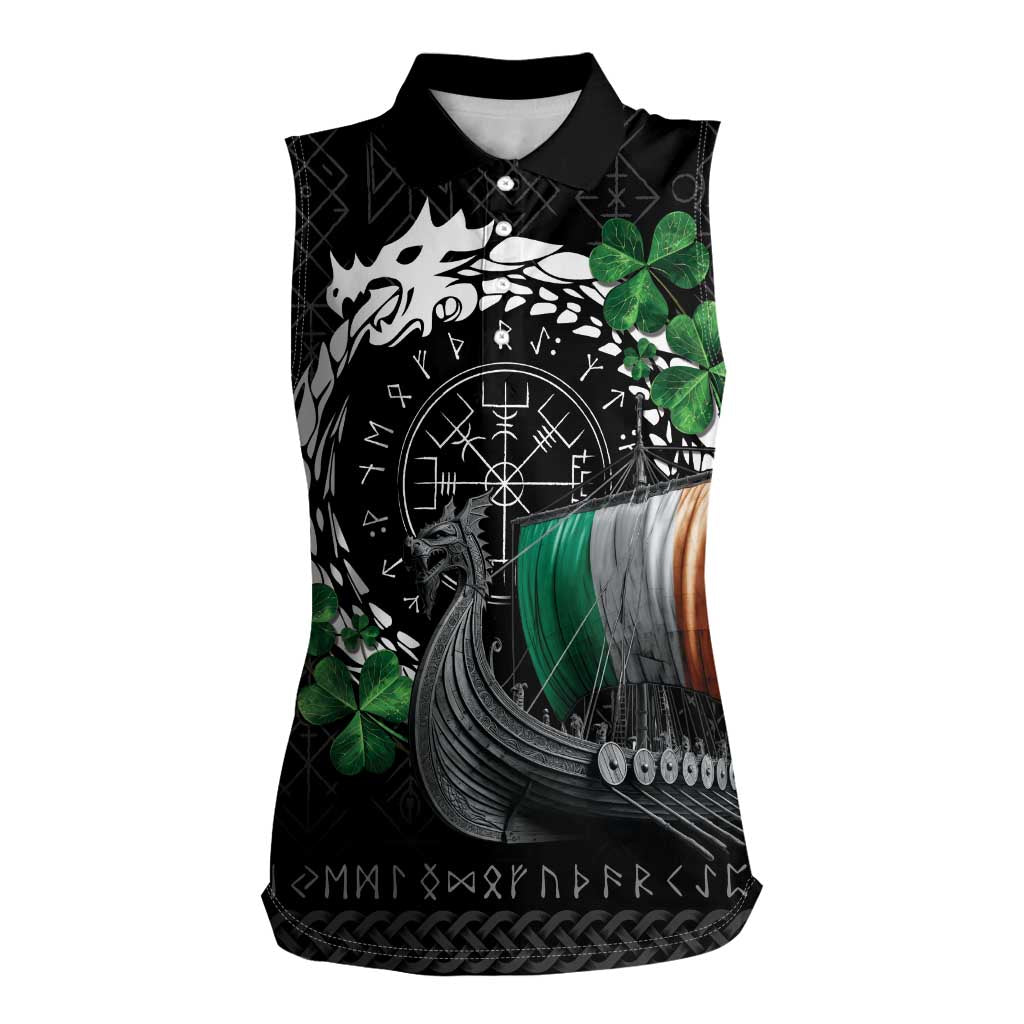 Ireland Viking Drakkar Women Sleeveless Polo Shirt Viking Blood - Wonder Print Shop