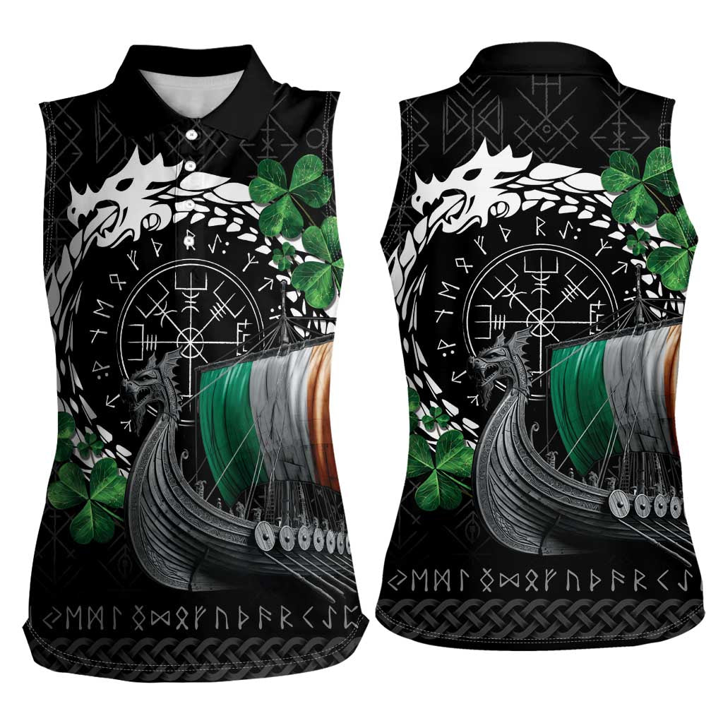 Ireland Viking Drakkar Women Sleeveless Polo Shirt Viking Blood - Wonder Print Shop