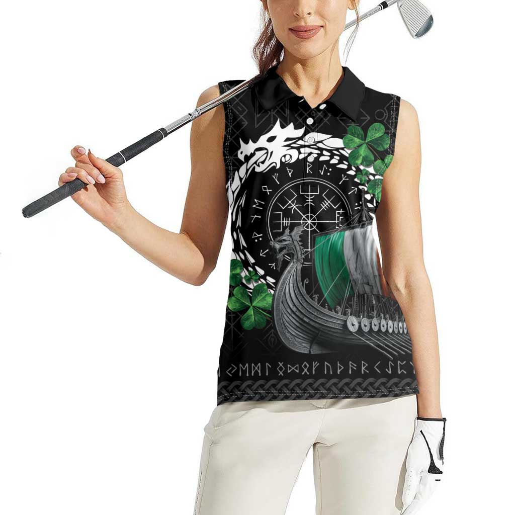 Ireland Viking Drakkar Women Sleeveless Polo Shirt Viking Blood - Wonder Print Shop