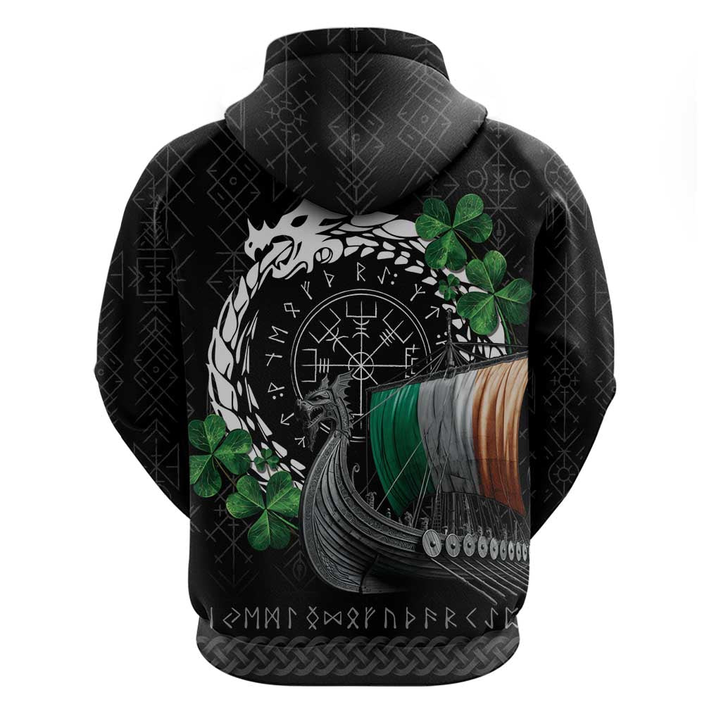 Ireland Viking Drakkar Zip Hoodie Viking Blood - Wonder Print Shop
