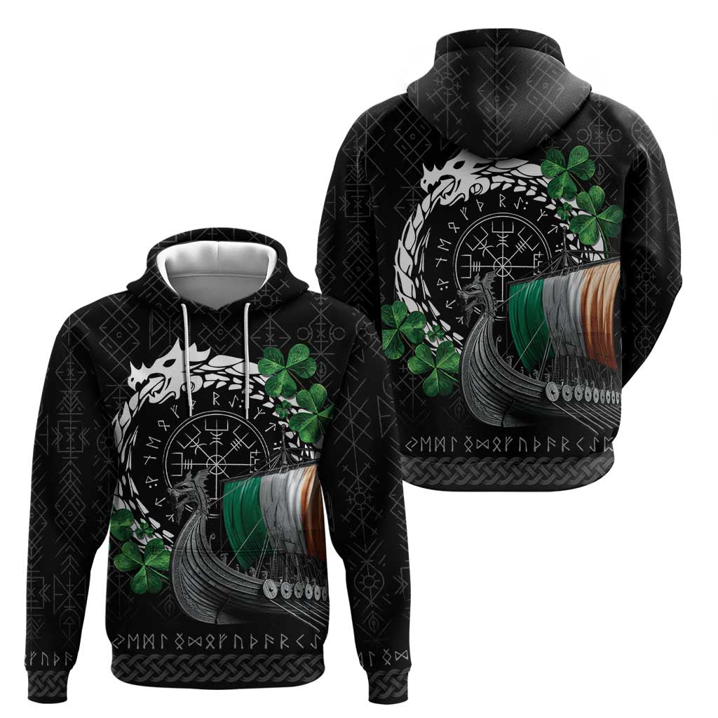 Ireland Viking Drakkar Zip Hoodie Viking Blood - Wonder Print Shop