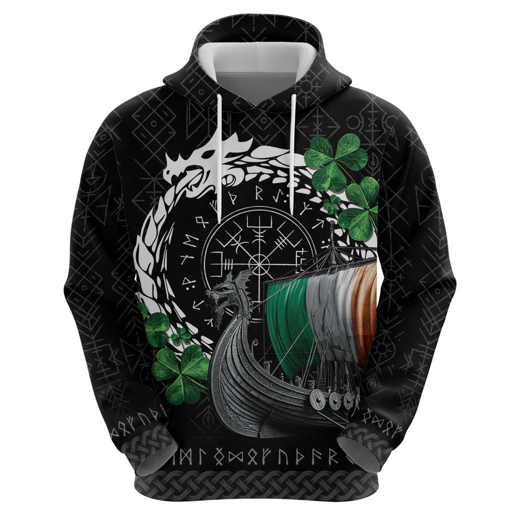 Ireland Viking Drakkar Zip Hoodie Viking Blood - Wonder Print Shop