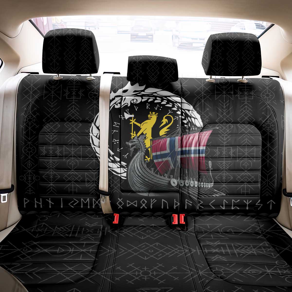 Norway Viking Drakkar Back Car Seat Cover Viking Blood - Wonder Print Shop