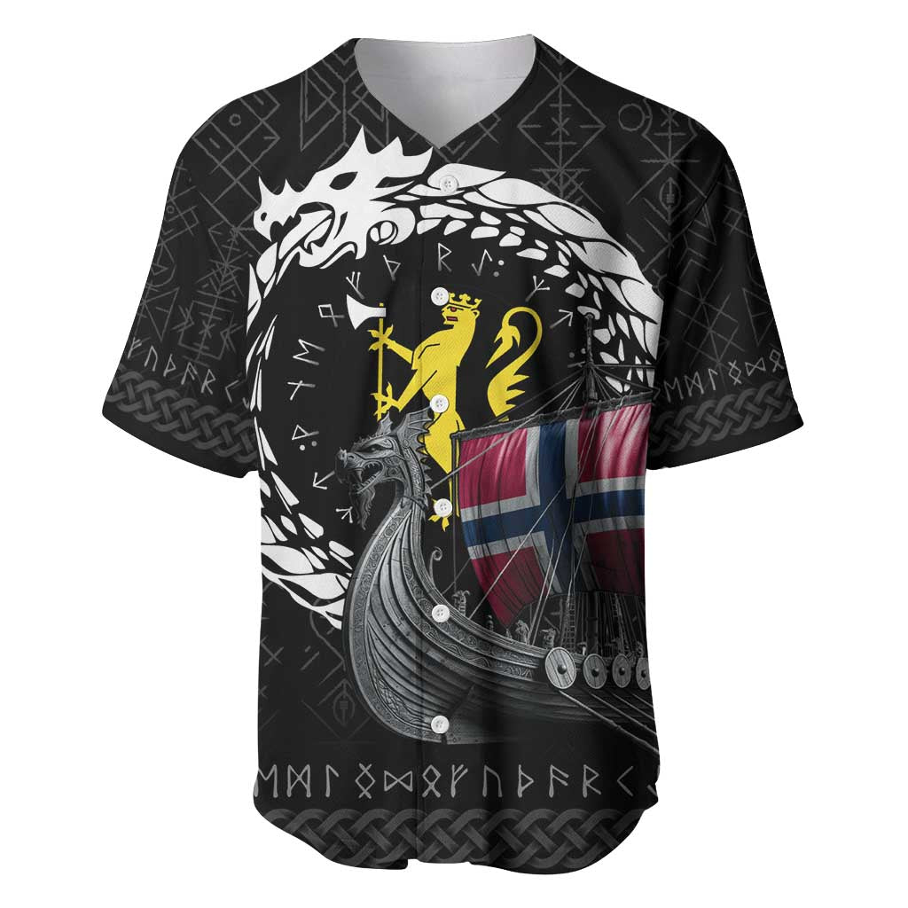Norway Viking Drakkar Baseball Jersey Viking Blood - Wonder Print Shop