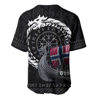Norway Viking Drakkar Baseball Jersey Viking Blood - Wonder Print Shop
