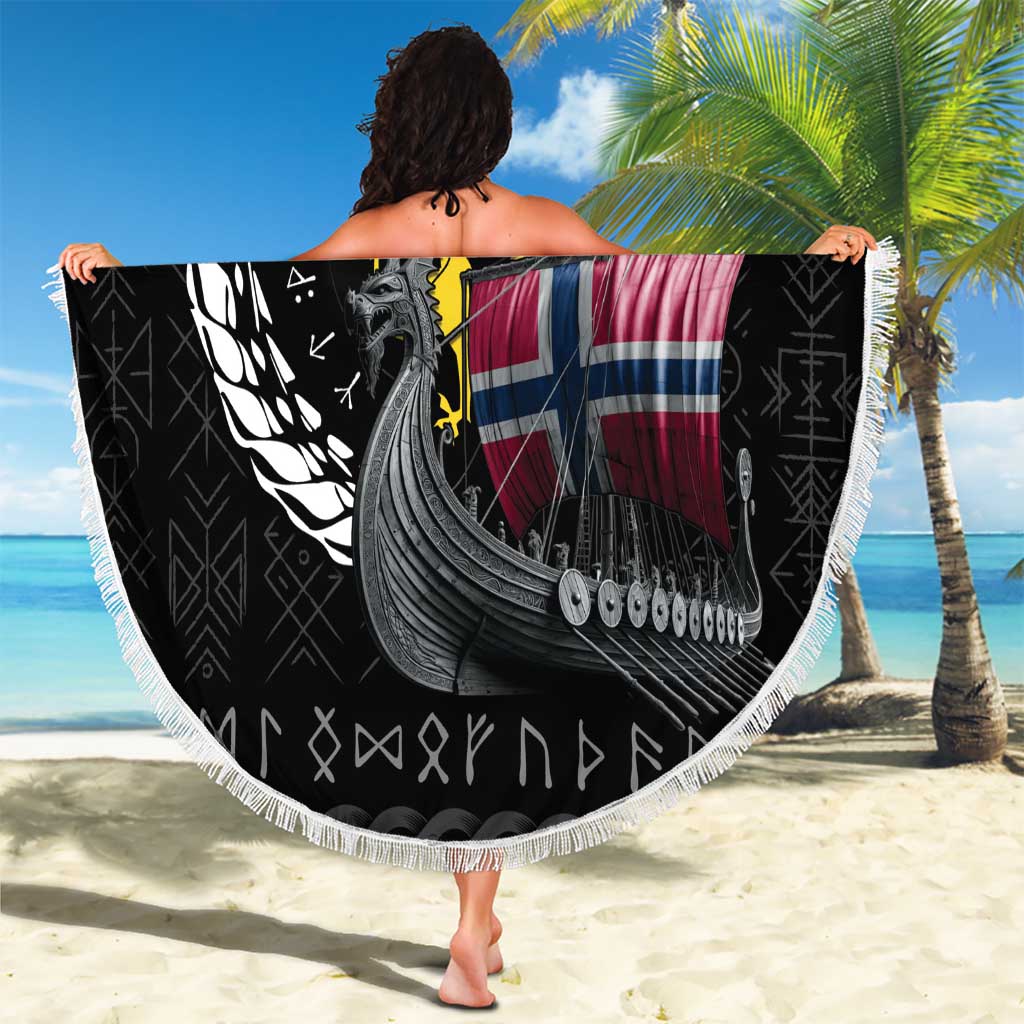 Norway Viking Drakkar Beach Blanket Viking Blood - Wonder Print Shop