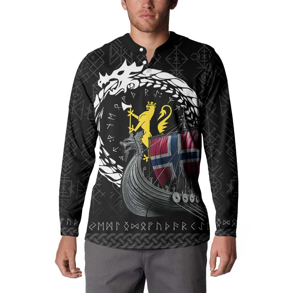 Norway Viking Drakkar Button Sweatshirt Viking Blood - Wonder Print Shop