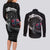 Norway Viking Drakkar Couples Matching Long Sleeve Bodycon Dress and Long Sleeve Button Shirt Viking Blood - Wonder Print Shop