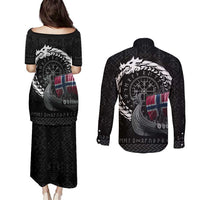 Norway Viking Drakkar Couples Matching Puletasi and Long Sleeve Button Shirt Viking Blood - Wonder Print Shop