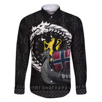 Norway Viking Drakkar Family Matching Off The Shoulder Long Sleeve Dress and Hawaiian Shirt Viking Blood - Wonder Print Shop