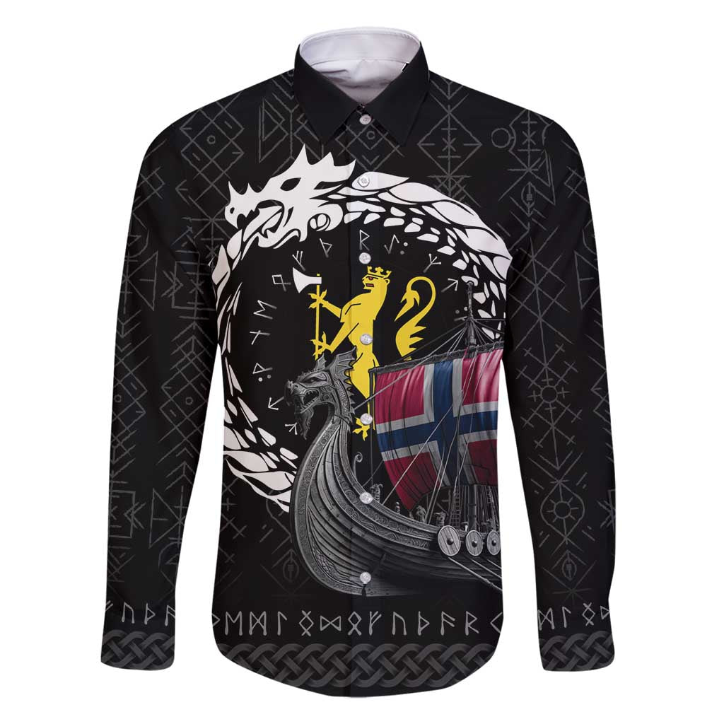 Norway Viking Drakkar Family Matching Off Shoulder Maxi Dress and Hawaiian Shirt Viking Blood - Wonder Print Shop