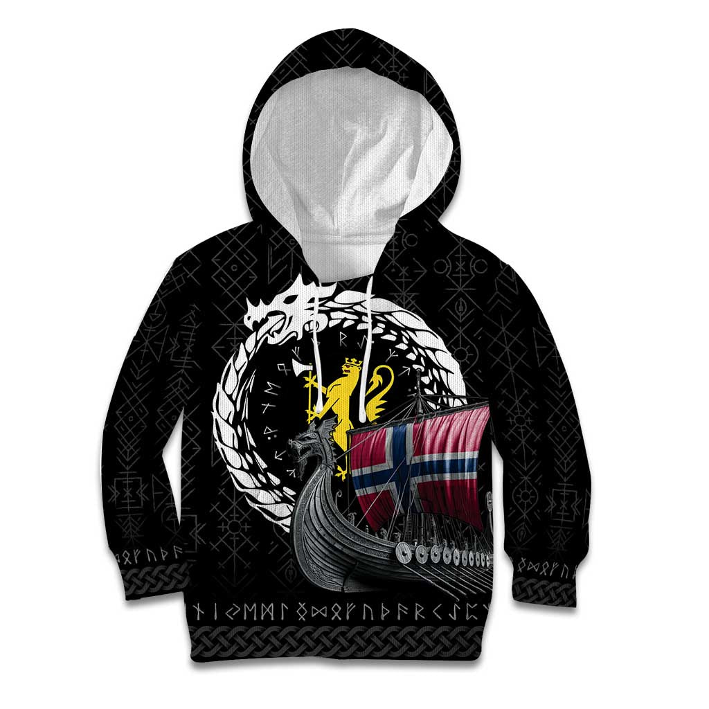 Norway Viking Drakkar Kid Hoodie Viking Blood - Wonder Print Shop