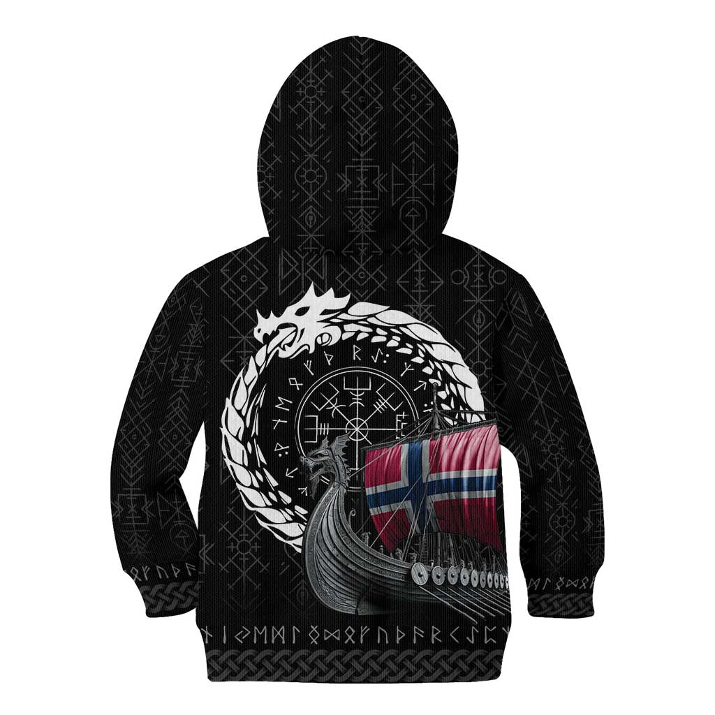Norway Viking Drakkar Kid Hoodie Viking Blood - Wonder Print Shop