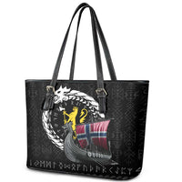 Norway Viking Drakkar Leather Tote Bag Viking Blood - Wonder Print Shop