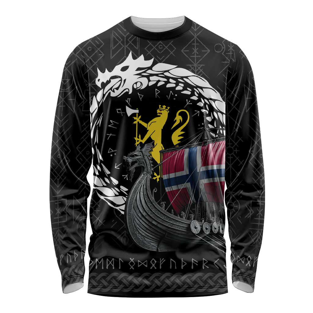 Norway Viking Drakkar Long Sleeve Shirt Viking Blood - Wonder Print Shop