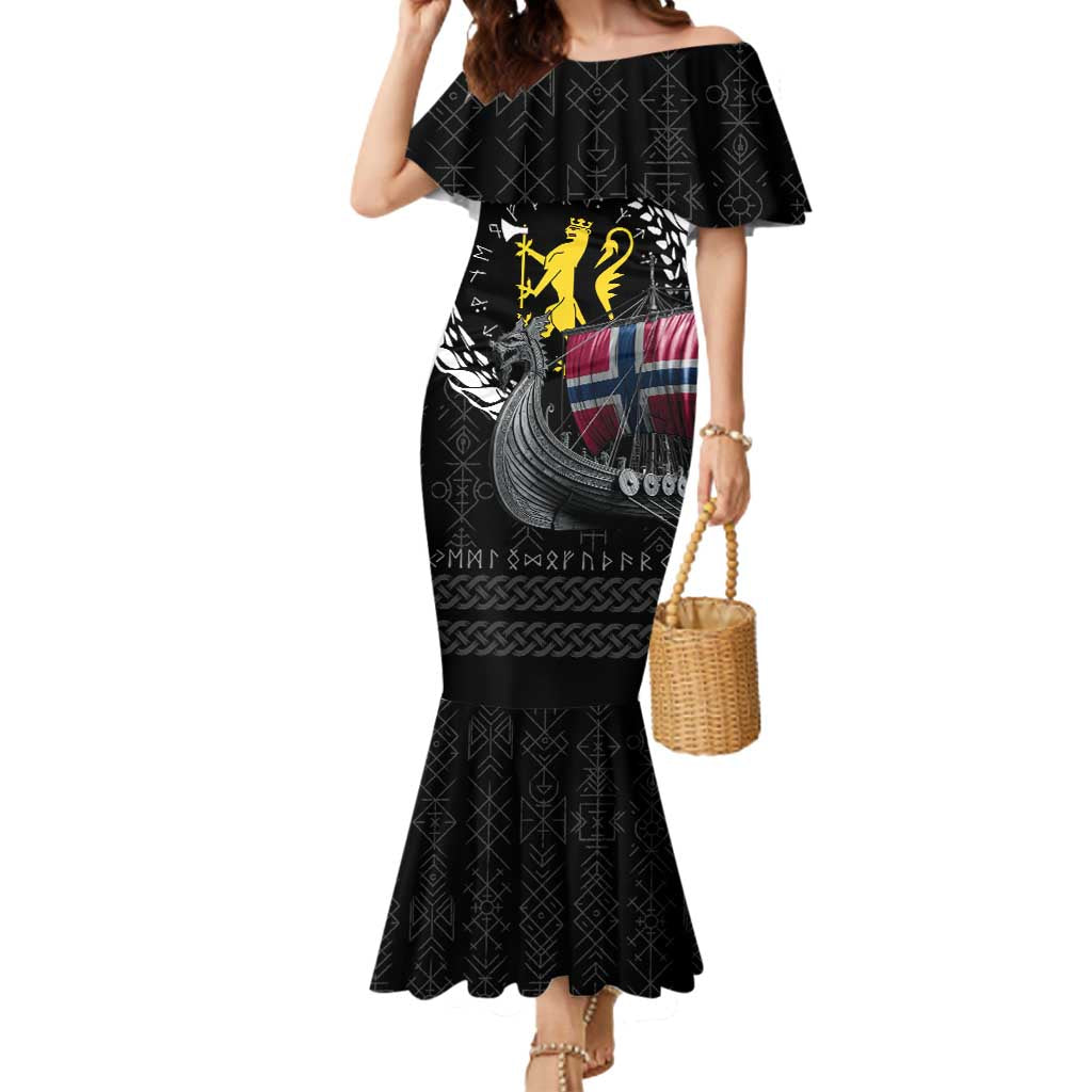 Norway Viking Drakkar Mermaid Dress Viking Blood - Wonder Print Shop