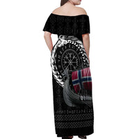 Norway Viking Drakkar Off Shoulder Maxi Dress Viking Blood - Wonder Print Shop