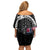 Norway Viking Drakkar Off Shoulder Short Dress Viking Blood - Wonder Print Shop