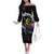 Norway Viking Drakkar Off The Shoulder Long Sleeve Dress Viking Blood - Wonder Print Shop