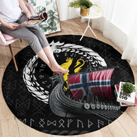 Norway Viking Drakkar Round Carpet Viking Blood - Wonder Print Shop