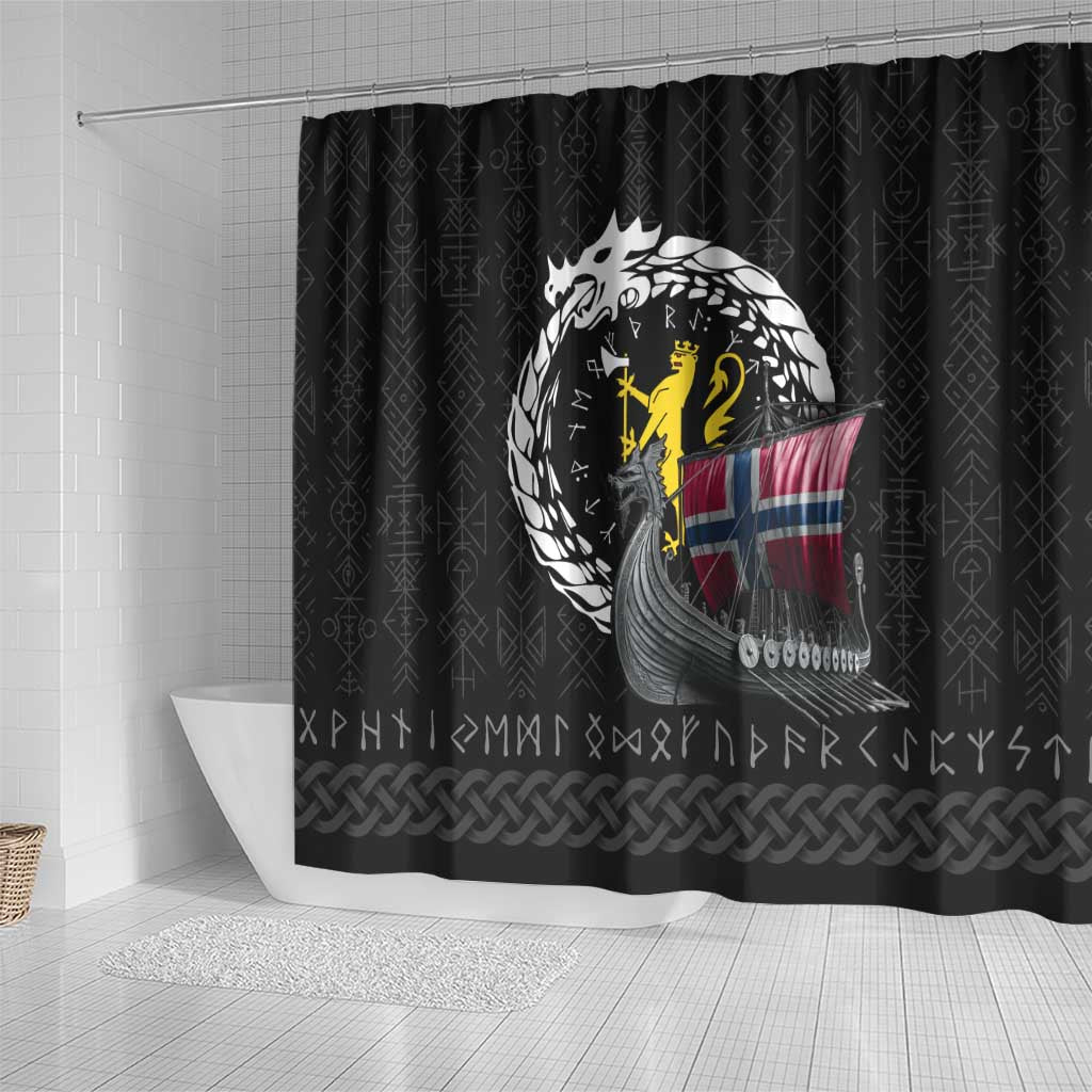 Norway Viking Drakkar Shower Curtain Viking Blood - Wonder Print Shop