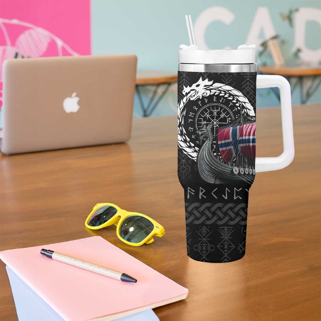 Norway Viking Drakkar Tumbler With Handle Viking Blood - Wonder Print Shop