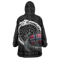 Norway Viking Drakkar Wearable Blanket Hoodie Viking Blood - Wonder Print Shop