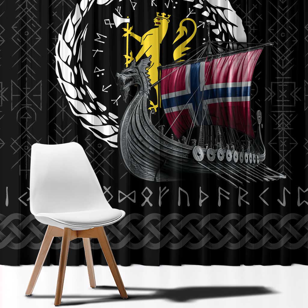 Norway Viking Drakkar Window Curtain Viking Blood - Wonder Print Shop