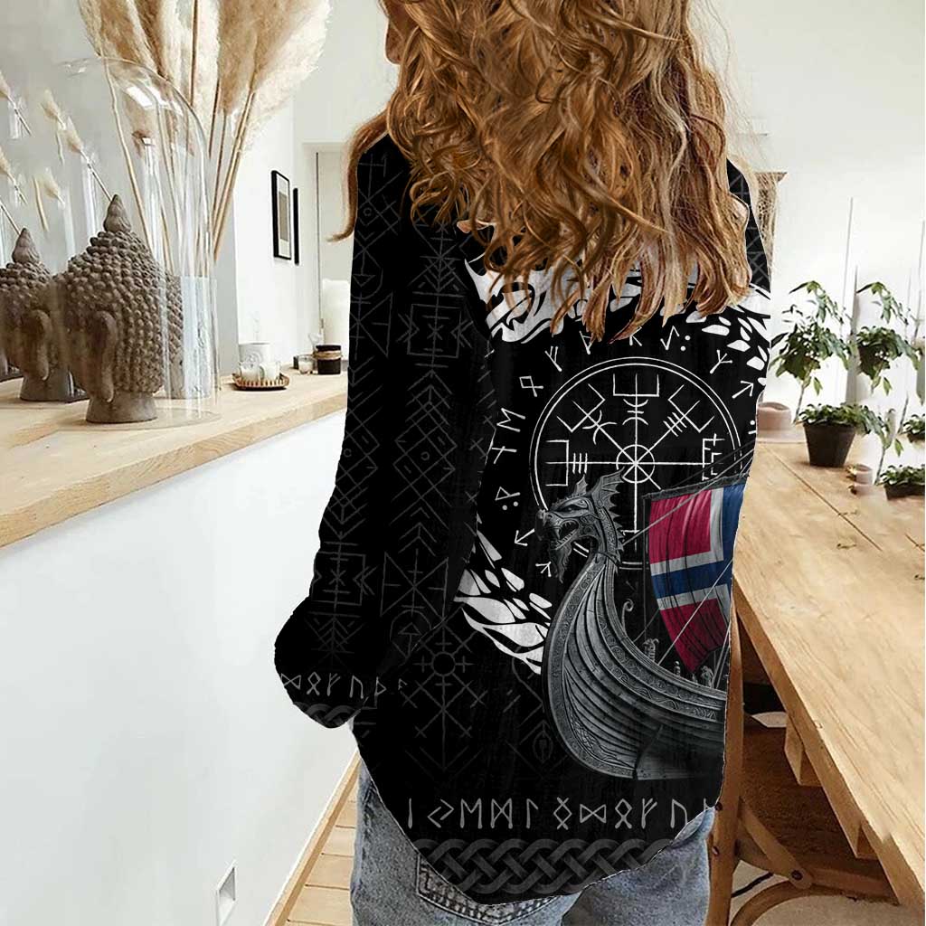 Norway Viking Drakkar Women Casual Shirt Viking Blood - Wonder Print Shop
