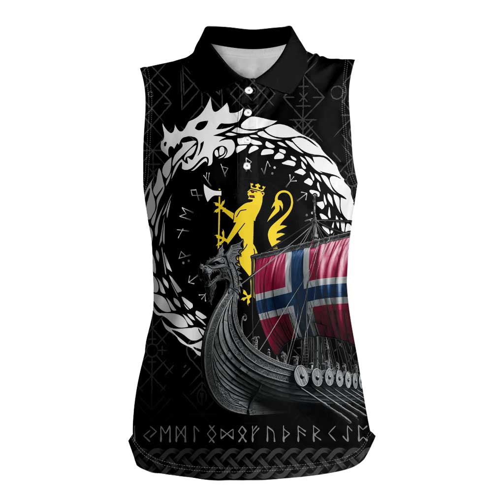 Norway Viking Drakkar Women Sleeveless Polo Shirt Viking Blood - Wonder Print Shop