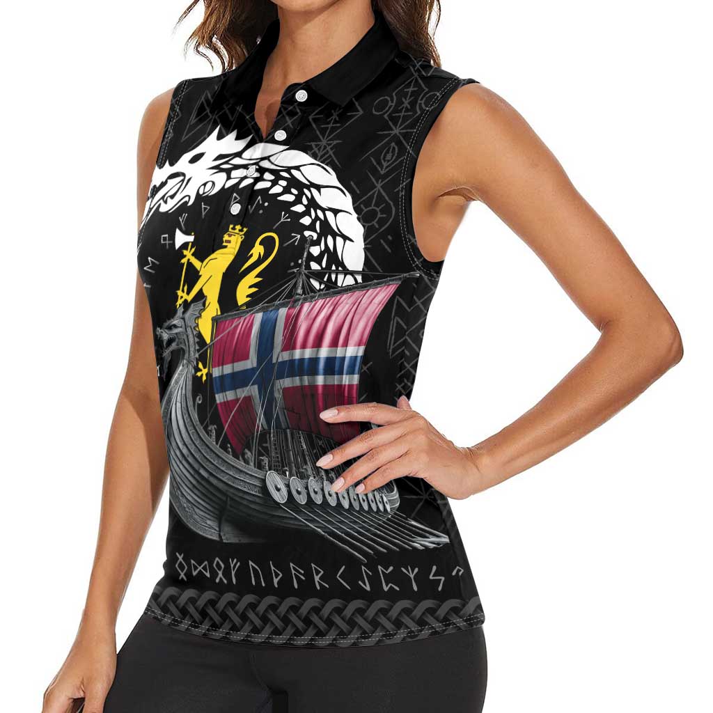 Norway Viking Drakkar Women Sleeveless Polo Shirt Viking Blood - Wonder Print Shop