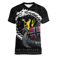 Norway Viking Drakkar Women V-Neck T-Shirt Viking Blood - Wonder Print Shop