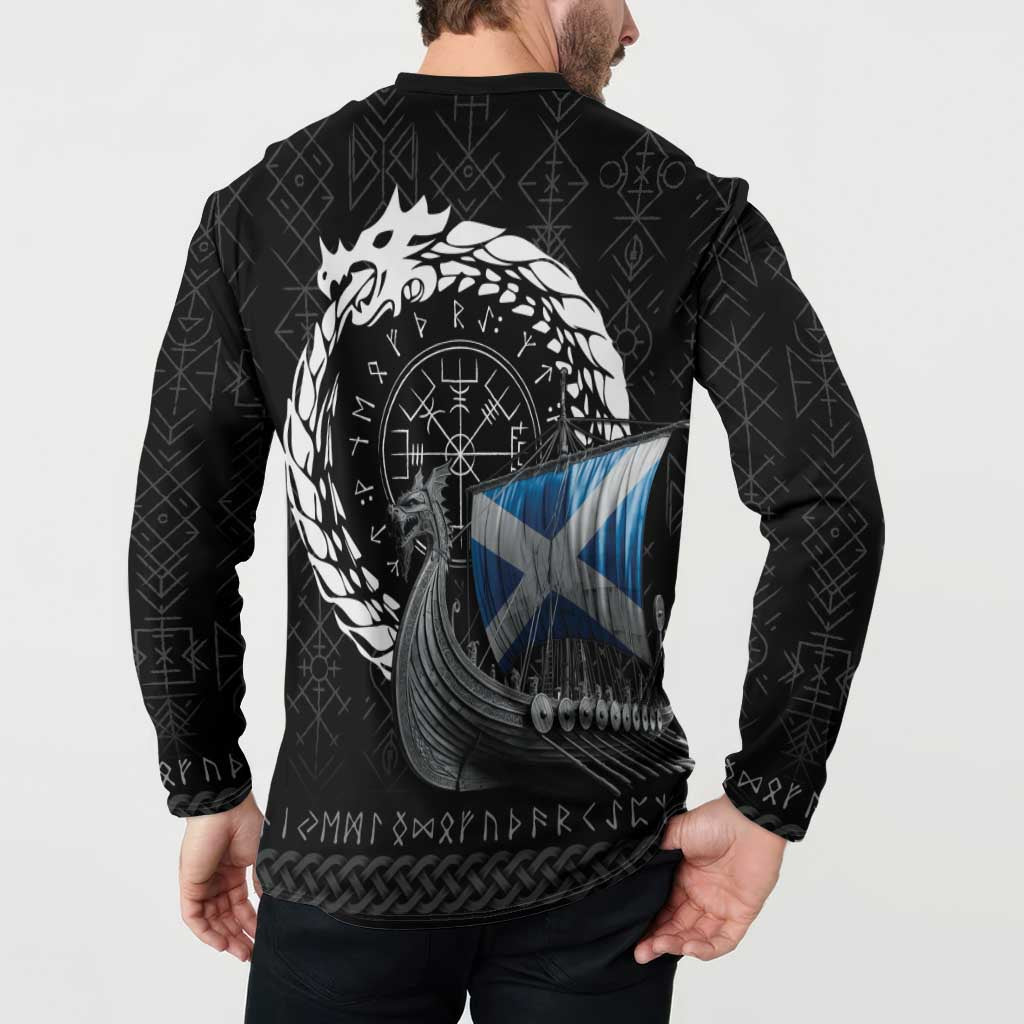 Scotland Viking Drakkar Button Sweatshirt Viking Blood - Wonder Print Shop