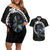 Scotland Viking Drakkar Couples Matching Off Shoulder Short Dress and Hawaiian Shirt Viking Blood - Wonder Print Shop