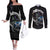 Scotland Viking Drakkar Couples Matching Off The Shoulder Long Sleeve Dress and Long Sleeve Button Shirt Viking Blood - Wonder Print Shop