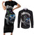 Scotland Viking Drakkar Couples Matching Short Sleeve Bodycon Dress and Long Sleeve Button Shirt Viking Blood - Wonder Print Shop