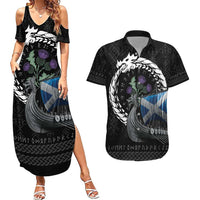 Scotland Viking Drakkar Couples Matching Summer Maxi Dress and Hawaiian Shirt Viking Blood - Wonder Print Shop